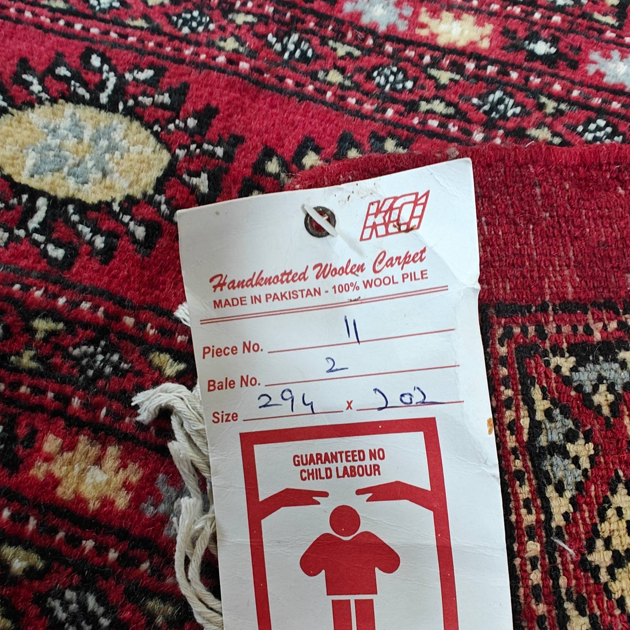 Pakistani Bokhara - red - 202x294cm