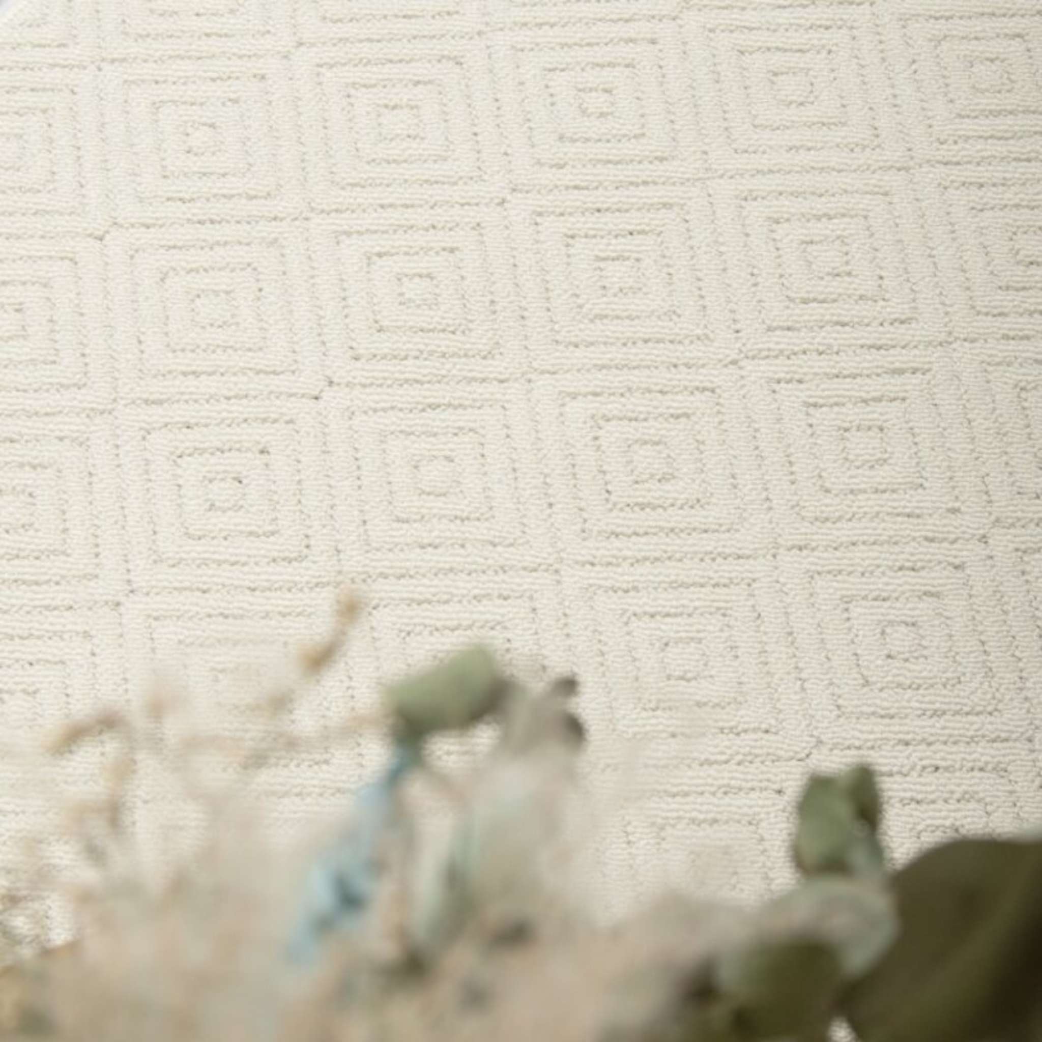 Selja kumipohjainen matto - luonnonvalkoinen